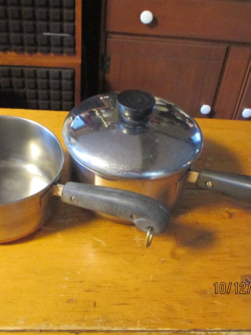 6 pc Revereware clinton il 1801 frypan 2 saucepan all have lids